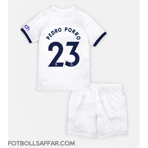 Tottenham Hotspur Pedro Porro #23 Hemmadräkt Barn 2023-24 Kortärmad (+ Korta byxor)